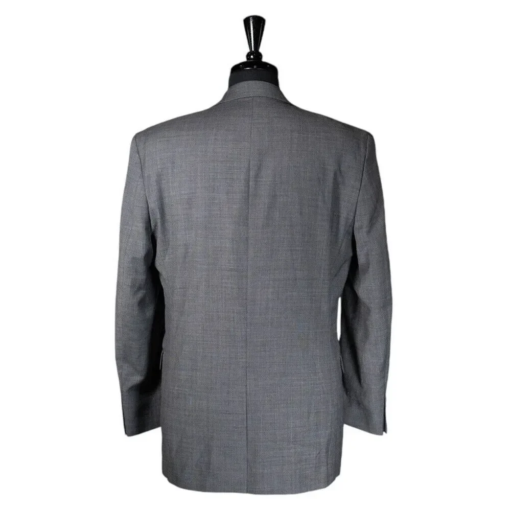 Chaps Ralph Lauren Mens Blazer Gray Wool Blend Stretch Jacket Sport Coat 38R